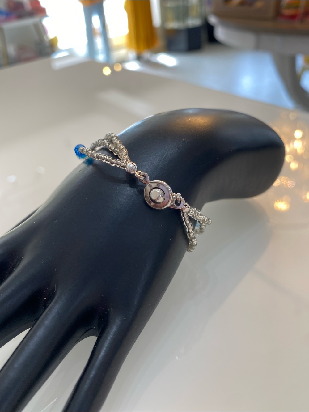 Blue Beaded Multi-Strand Bracelet - Women Jewelry